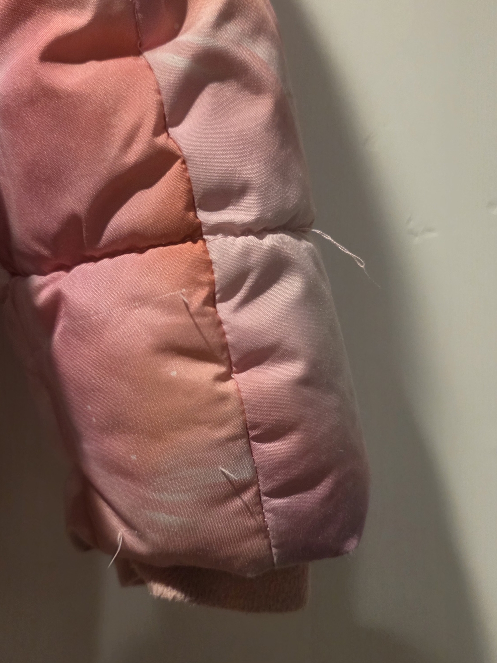 Gerry Toddler Girls Pink Tie-Dye Puffer Jacket Faux Fur Hood Size 2T - Picture 11 of 12